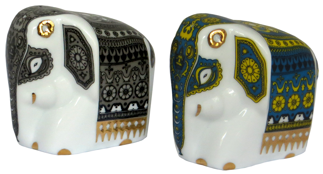 Набір позолочений "Два слона"